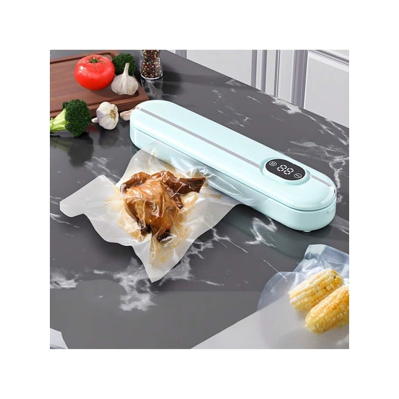 Food Vacuum Sealer Portable Dry/Wet Food Mode Fast Sealing Digital Display Screen For Food Preservation Snacks Meat Fruits Vegetables Space Saving