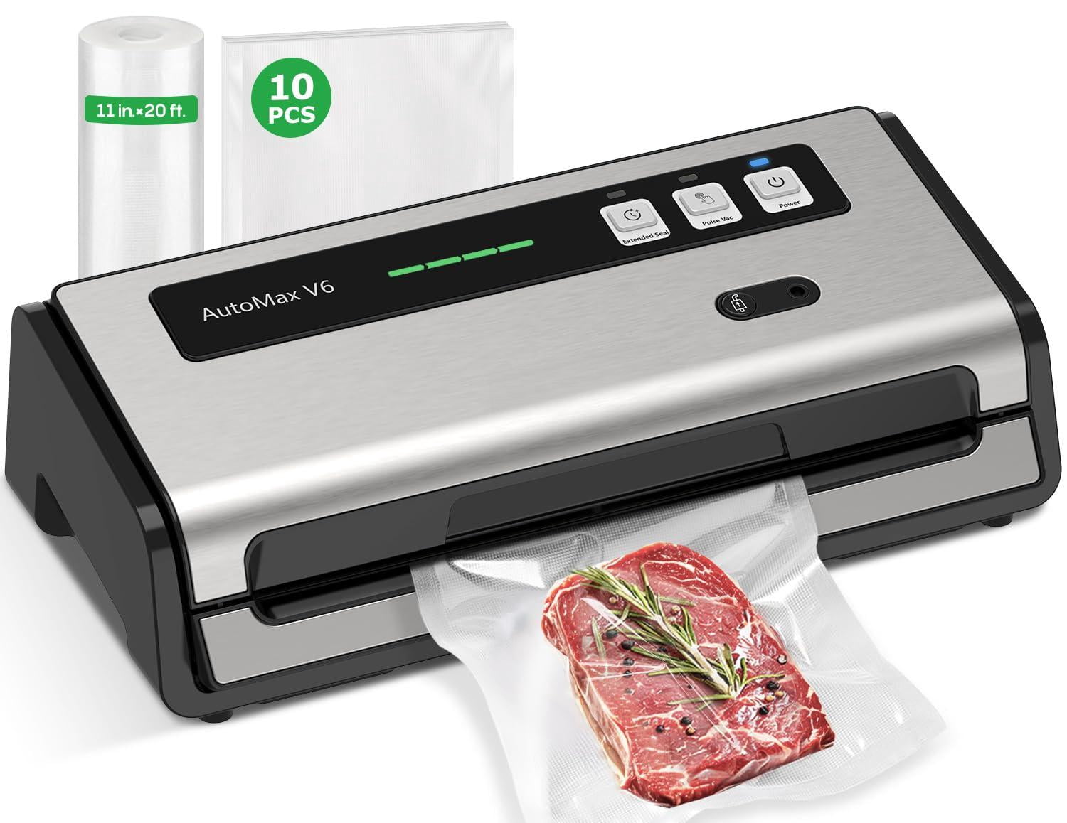 Food Vacuum Sealer Silver Large with Automatic Bag Detection