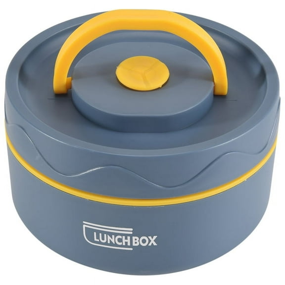 Food Warm Lunch Container,Stainless Steel Thermal Container Portable Bento Box Blue A