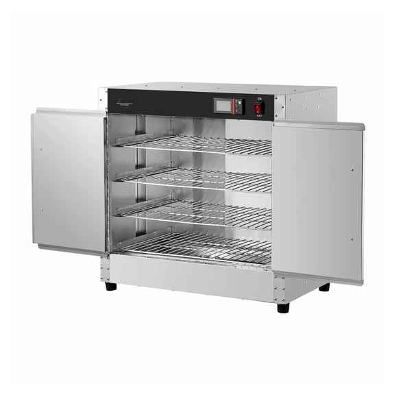 Food Warmer 4 Tier - Commercial Warming Cabinet for Pizza & Food Holding - 177F Temp Control - Concession Stand Equipment