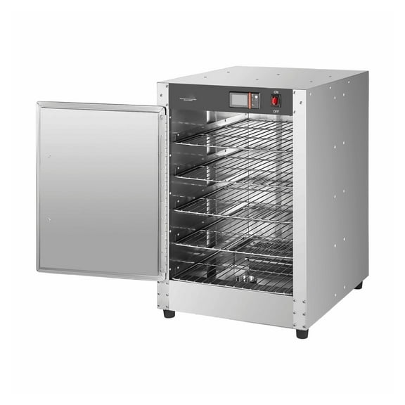 Food Warmer 5 Tier - Commercial Warming Cabinet for Pizza & Food Holding - Stainless Steel Hot Box with Water Tray - Adjustable Temperature 80-177F