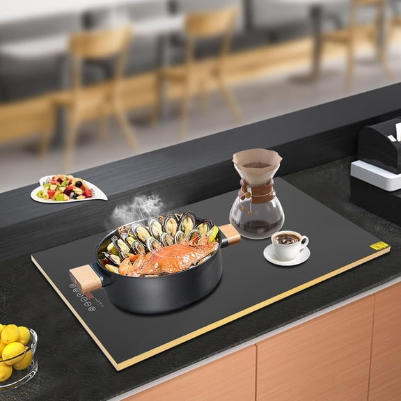 Food Warmer Plate, Electric Warming Tray with Smart Display, Multifunctional Hot Plate for Home Dinner, Buffet & Party