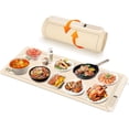 thumbnail image 1 of Food Warming Mat, Electric Heating Tray, Foldable, Safety Lock, Beige Yellow, XXL 36" x 16", 1 of 5