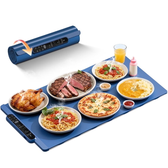 Electric Warming Tray, Fast Heating Silicone Warming Mat for Food with ...