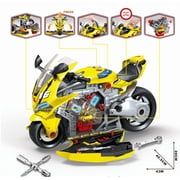 Yellow Motorcycle Repair Model Kit - 1:1 Scale