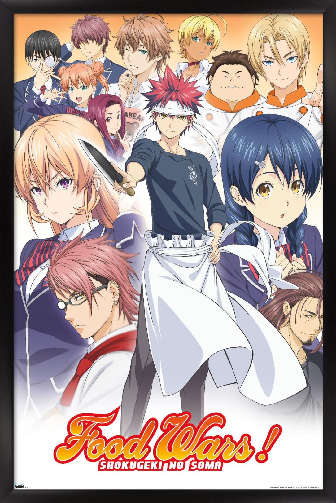 Food Wars! - Group 24.25 in x 35.75 in Framed Poster, by Trends International - image 1 of 6