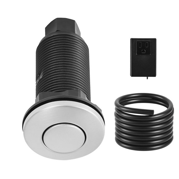 Food Waste Disposal Air Switch Kit,3.5" Stainless Steel Push Button for Kitchen Sink,Compatible with Granite and Quartz Countertops