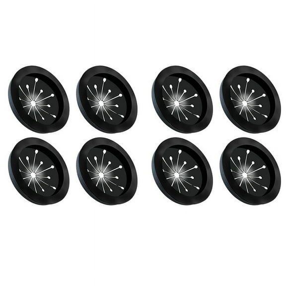 Food Waste Disposer Accessories Multi-Function Drain Plugs Splash Guards for Whirlaway, Waste (8 Pack),8* splash ring,black