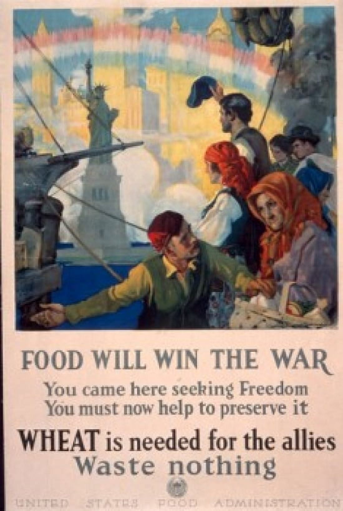 Food Will Win the War Nathan & James Currier & Ives (Circa 1857-1907) Canvas Art - Currier & Ives (24 x 36)