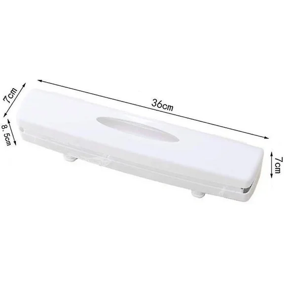 Food Wrap Or Aluminum Foil Dispenser In White, Plastic, 30 Cm