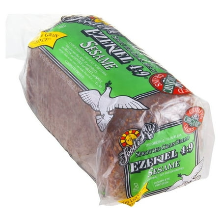 Food for Life Ezekiel 4:9 Sprouted Sesame Bread, Frozen, 24 oz (1.5lbs) Loaf, 20 Count Bag