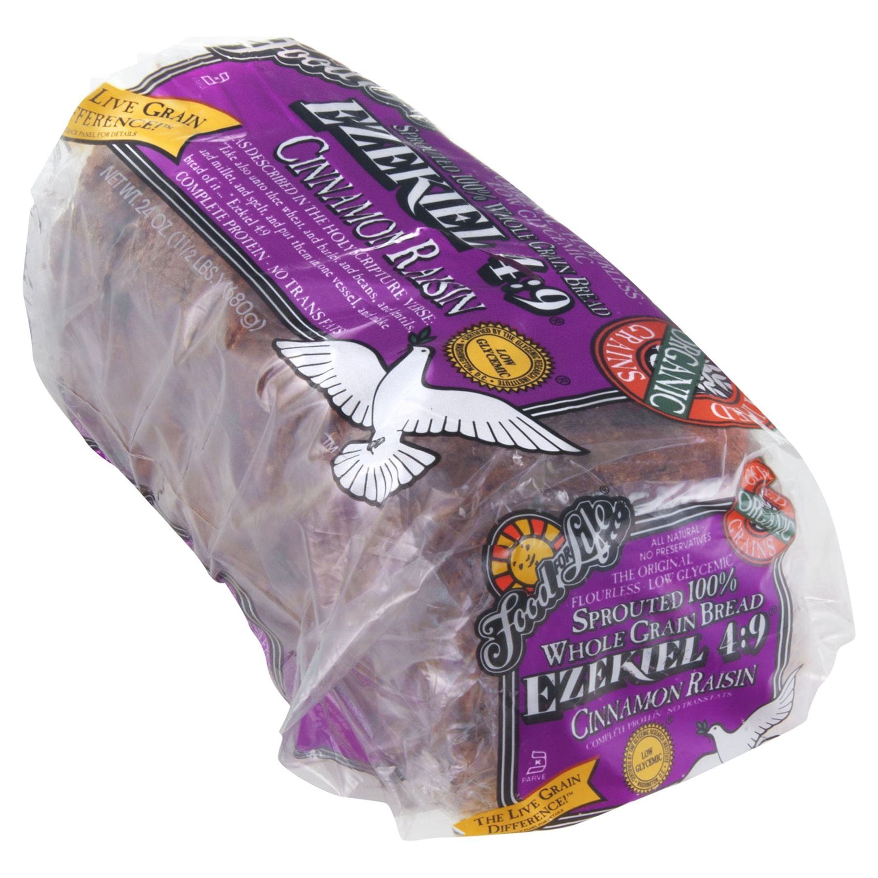 Food for Life Ezekiel Cinnamon Raisin Bread, 24oz20 CT Bag (Frozen