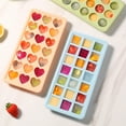 thumbnail image 1 of Food-grade Silicone Ice Cube Tray, Heart Ice Cube Tray or Square Silicone Ice Cube Mold Easy-Release and Flexible 21 Ice Tray, Ice Tray For Freezer, 1 of 8
