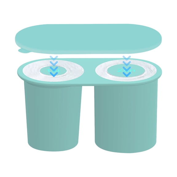 Food-grade Silicone Ice Cube Tray Silicone Ice Tray 2 Compartments Recyclable Leakproof Capacity Easy Release Diy Favorite Drinks Ice Cube Mold Ice