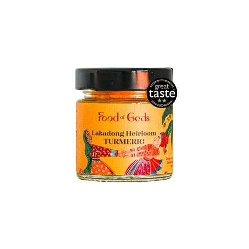 Food of Gods Lakadong Heirloom Turmeric 50g, British Import (Pack of 2)