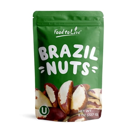 Food to Live Brazil Nuts, 0.5 Pounds - Raw