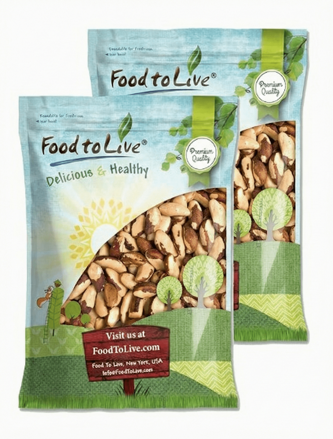 Food to Live Brazil Nuts, 18 Pounds - Raw