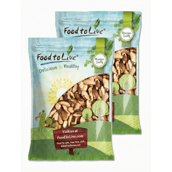 Food to Live, Brazil Nuts, Non-GMO Verified, 18 Pounds, Raw