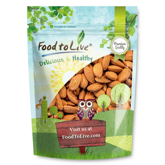 Food to Live, California Almonds, 0.5 Pounds, Raw