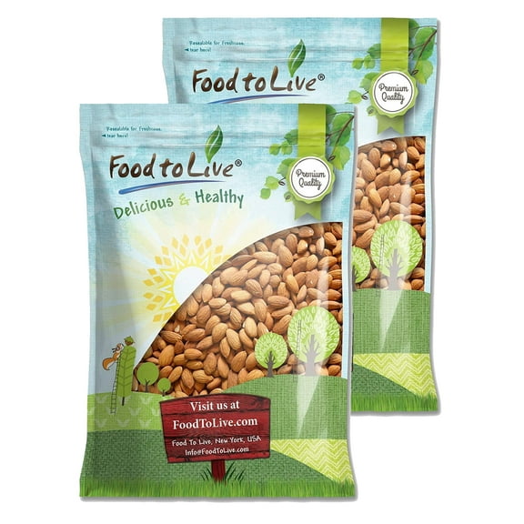 Food to Live, California Almonds, 25 Pounds, Raw