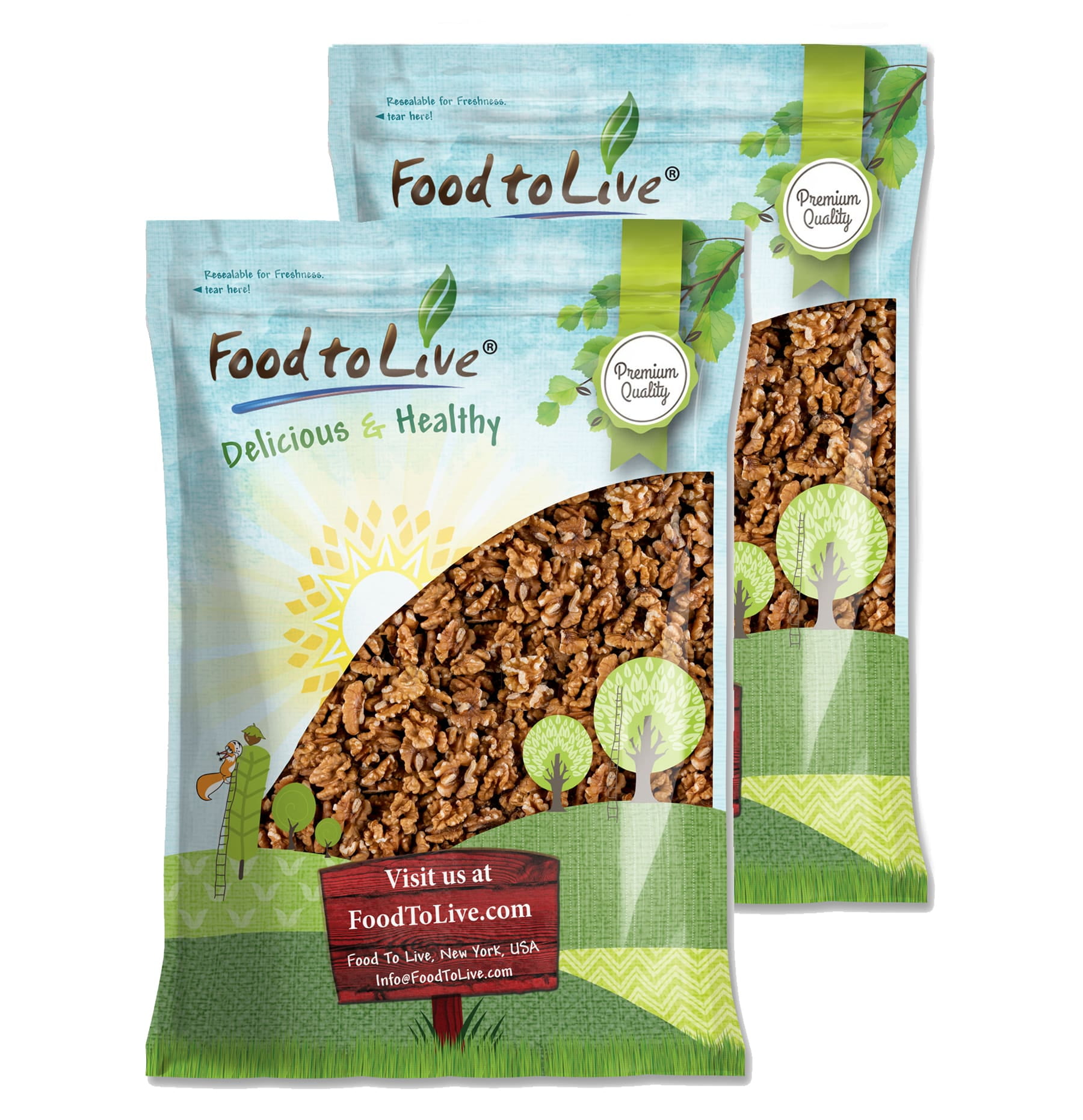 Food to Live, California Walnuts, 12 Pounds, Raw