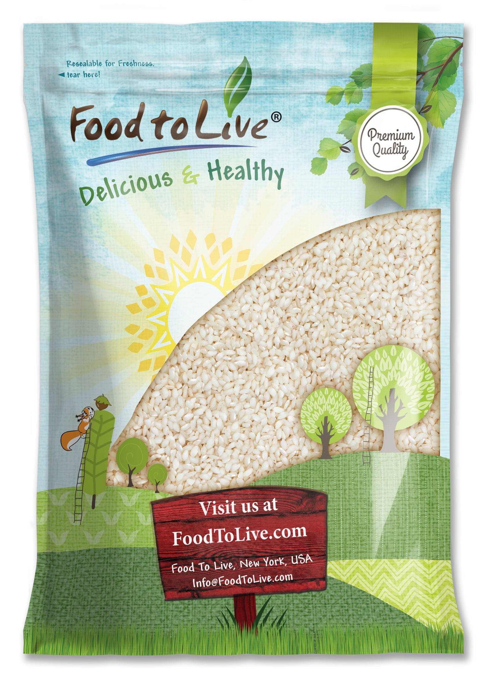 Food to Live Italian Arborio White Rice, 10 Pounds  Short-Grain White Rice Variety, Superfino, Vegan, Kosher
