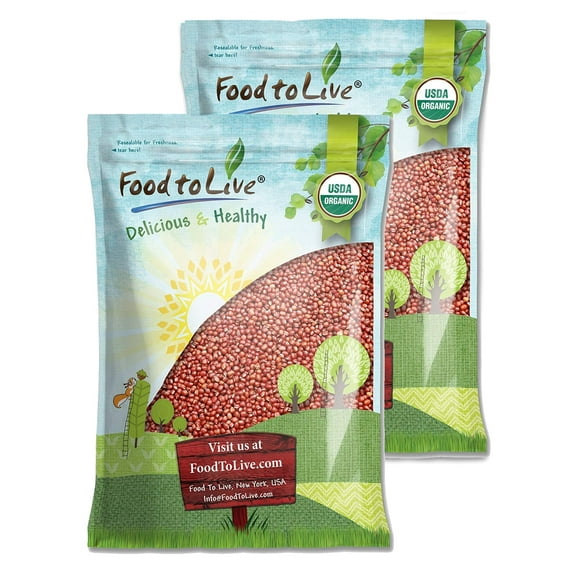 Food to Live, Organic Adzuki Beans, 20 Pounds, Non-GMO