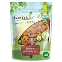 Food to Live, Organic Italian Raw Almonds, Non-GMO Verified, 3 Pounds, Raw, Vegan