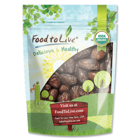 Food to Live, Organic Medjool Dates, 1 Pound, Vegan
