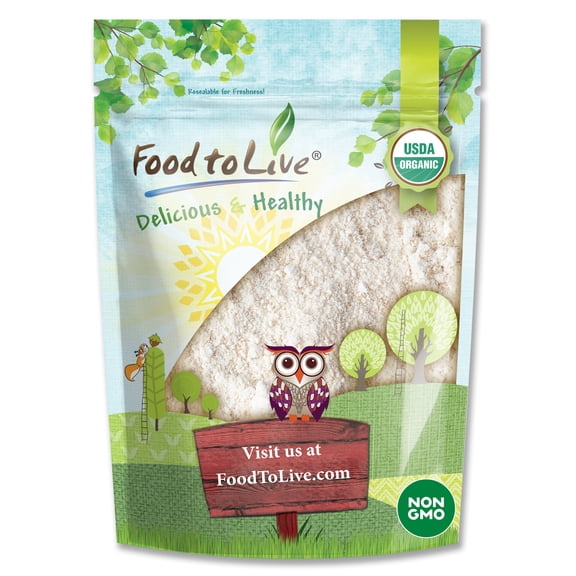 Food to Live Organic Oat Flour, 4 Pounds Non-GMO, Fine, Kosher, Vegan, Bulk