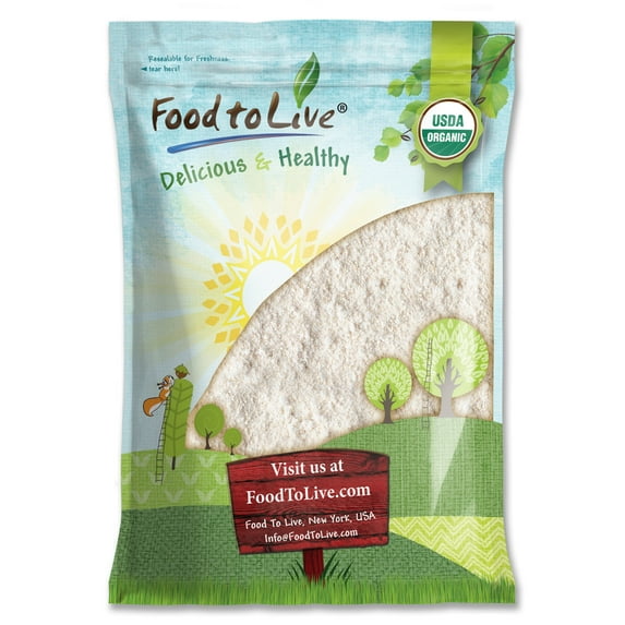 Food to Live Organic Oat Flour, 8 Pounds – Non-GMO, Fine, Kosher, Vegan, Bulk
