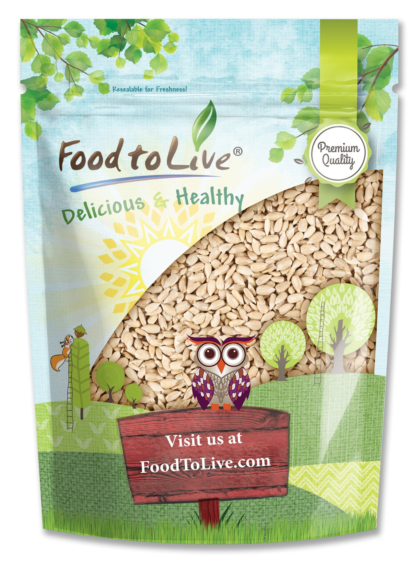 Food to Live, Raw Sunflower Seeds, 5 Pounds, Kosher