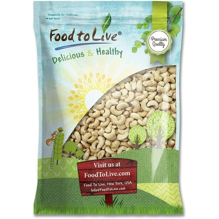 Food to Live, Whole Cashews W320, Non-GMO Verified, 10 Pounds, Raw, Vegan