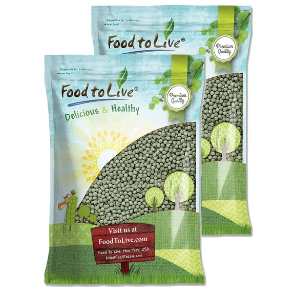 Food to Live, Whole Dried Green Peas, 20 Pounds, Kosher