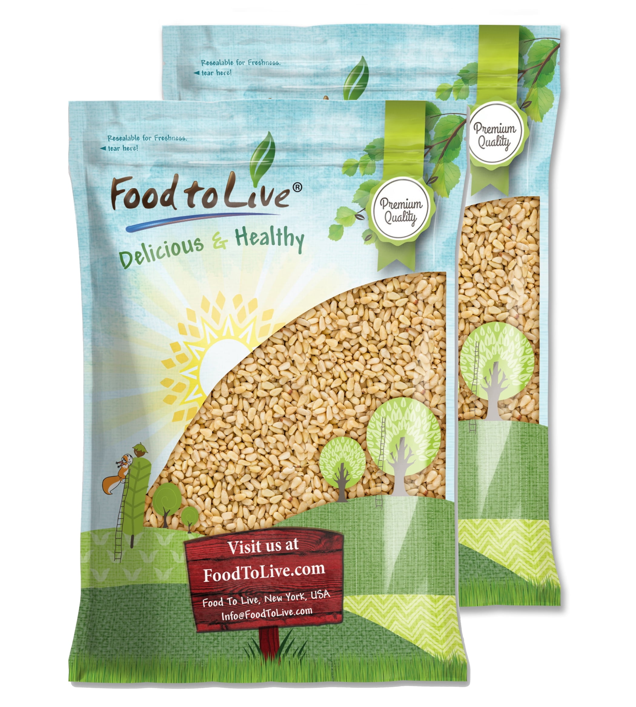 Food to Live Whole Pine Nuts, 12 Pounds, Non-GMO Verified, Raw Pignolias