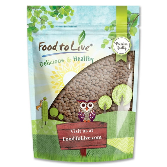 Food to Live, Whole Red Lentils, 0.5 Pounds, Sproutable