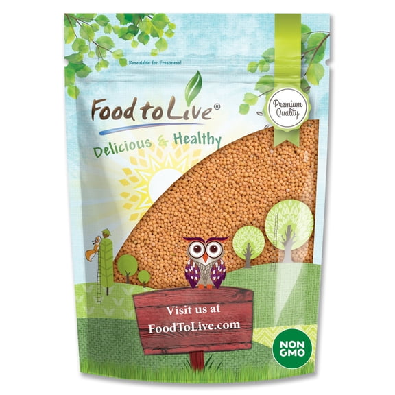 Food to Live, Yellow Mustard Seeds, 2.5 Pounds