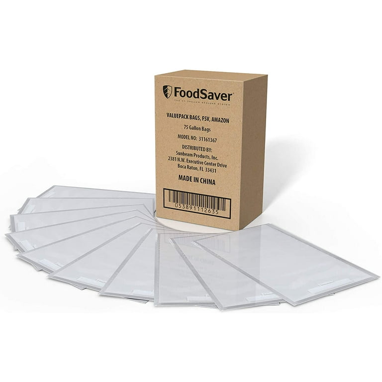 FoodSaver 1-Pint Precut Vacuum Seal Bags with BPA-Free Multilayer  Construction for Food Preservation, 28 Count, Clear