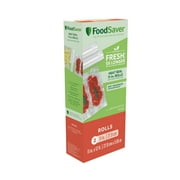 FoodSaver 11" x 12' Vacuum Sealer Roll, Clear, 2-Pack