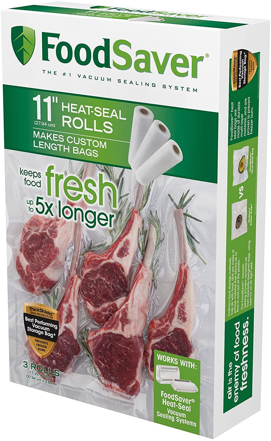 11x50 Two Rolls Food Saver Vacuum Sealer Freezer Bags Rolls For Food Saver  Seal A Meal Vacuum Sealer - Saran Wrap & Plastic Bags - AliExpress