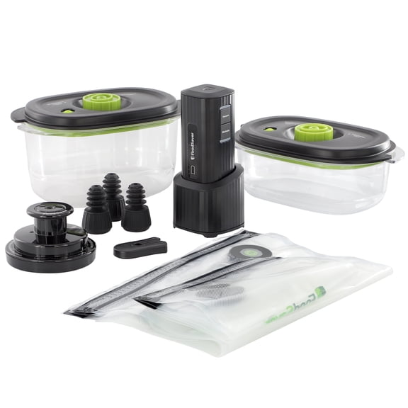FoodSaver Cordless Mini Vacuum Sealer in Black with Starter Kit
