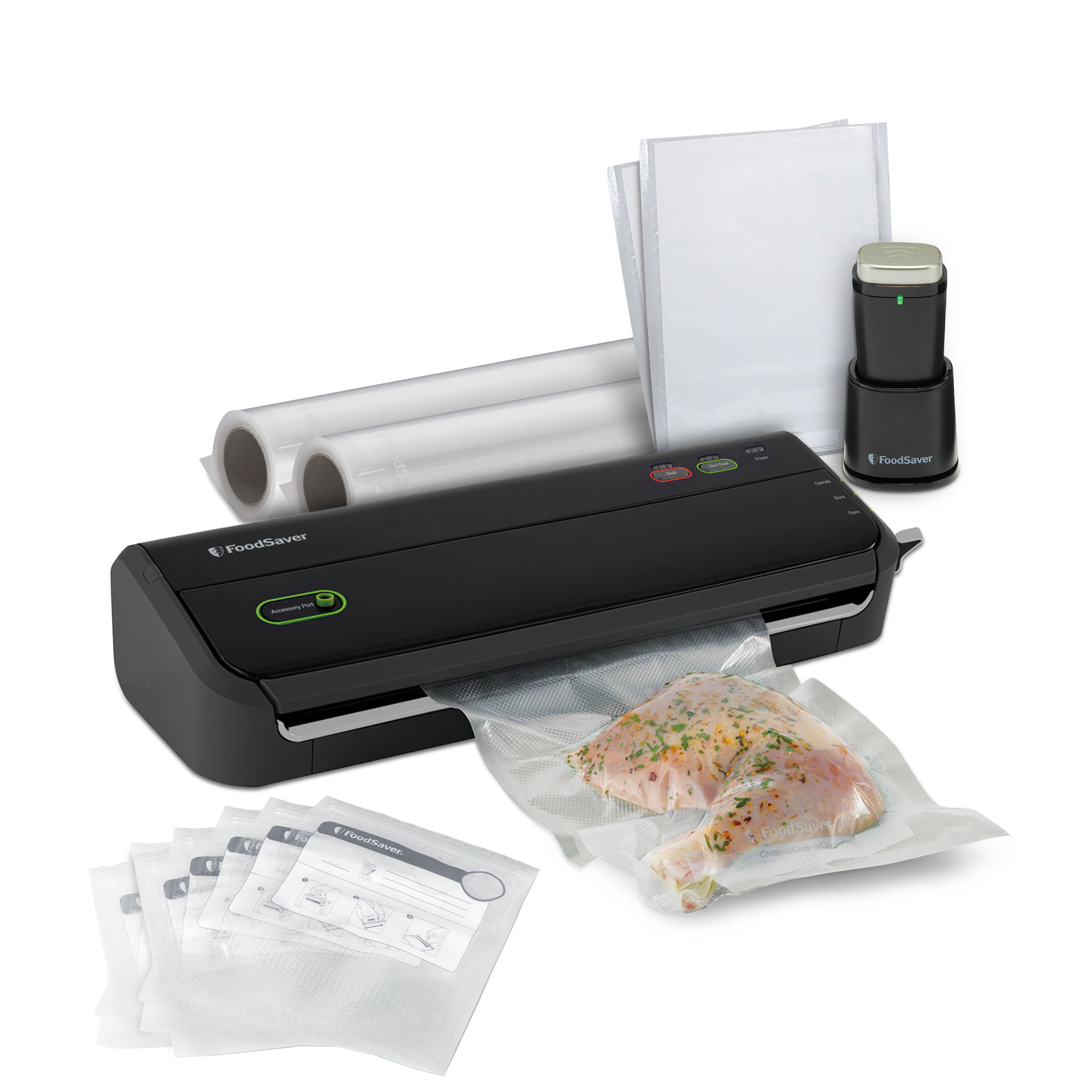 Food Saver フードセーバーFM2000 ブラック FoodSaver FM2000 Compact Vacuum Sealer Machine with Good