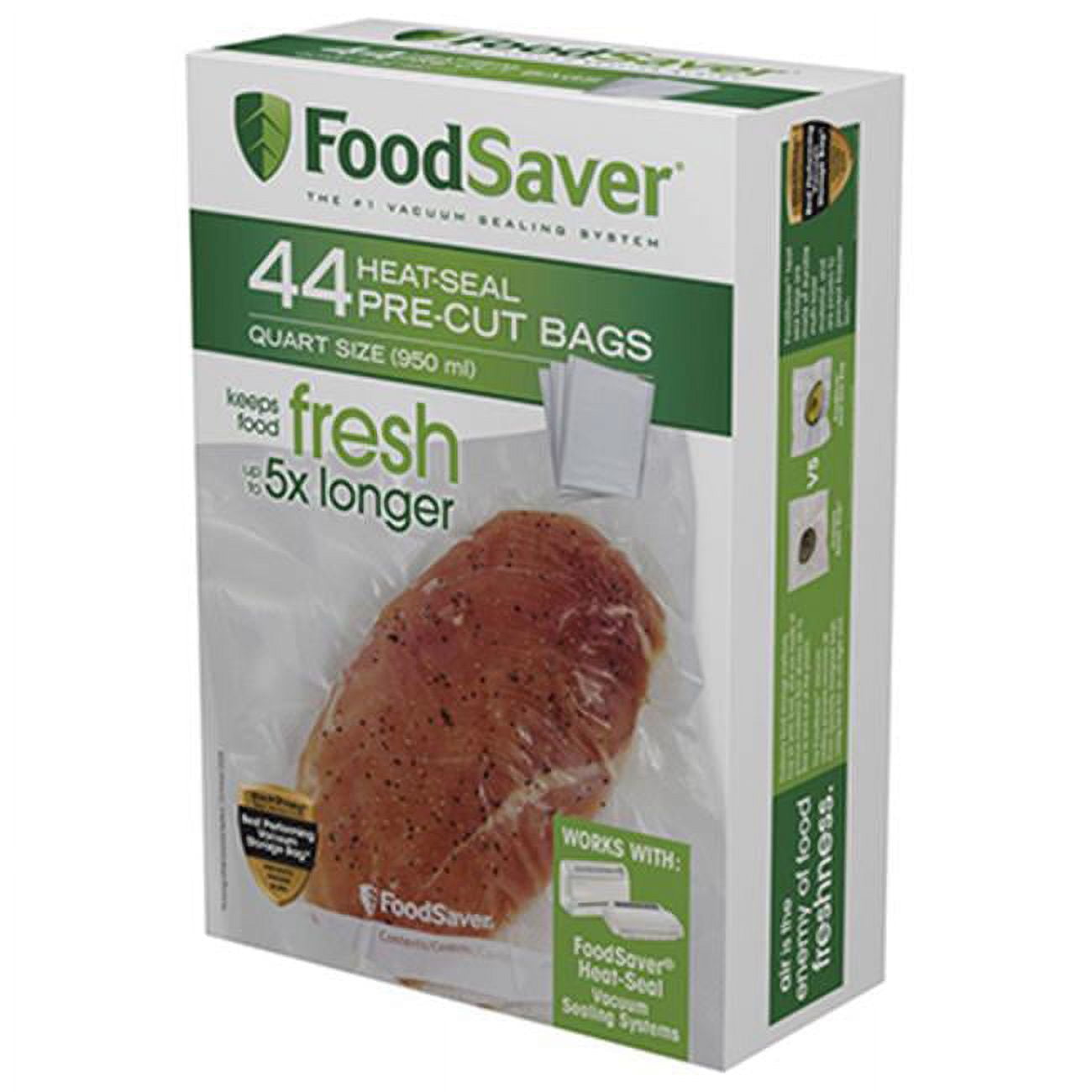 FoodSaver FSFSBF0226P00 Foodsaver Quart Bags 44 Count