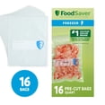 thumbnail image 1 of FoodSaver Quart Vacuum Seal Bags, 16 Count Pre-Cut BPA-Free Freezer Bags, Align to Seal & Tear to Open for Food Freezer, Sous Vide, and Meal Prep, 1 of 6