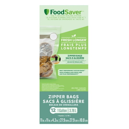 FoodSaver FreshSaver 1 Gallon Zipper Bags 12pk