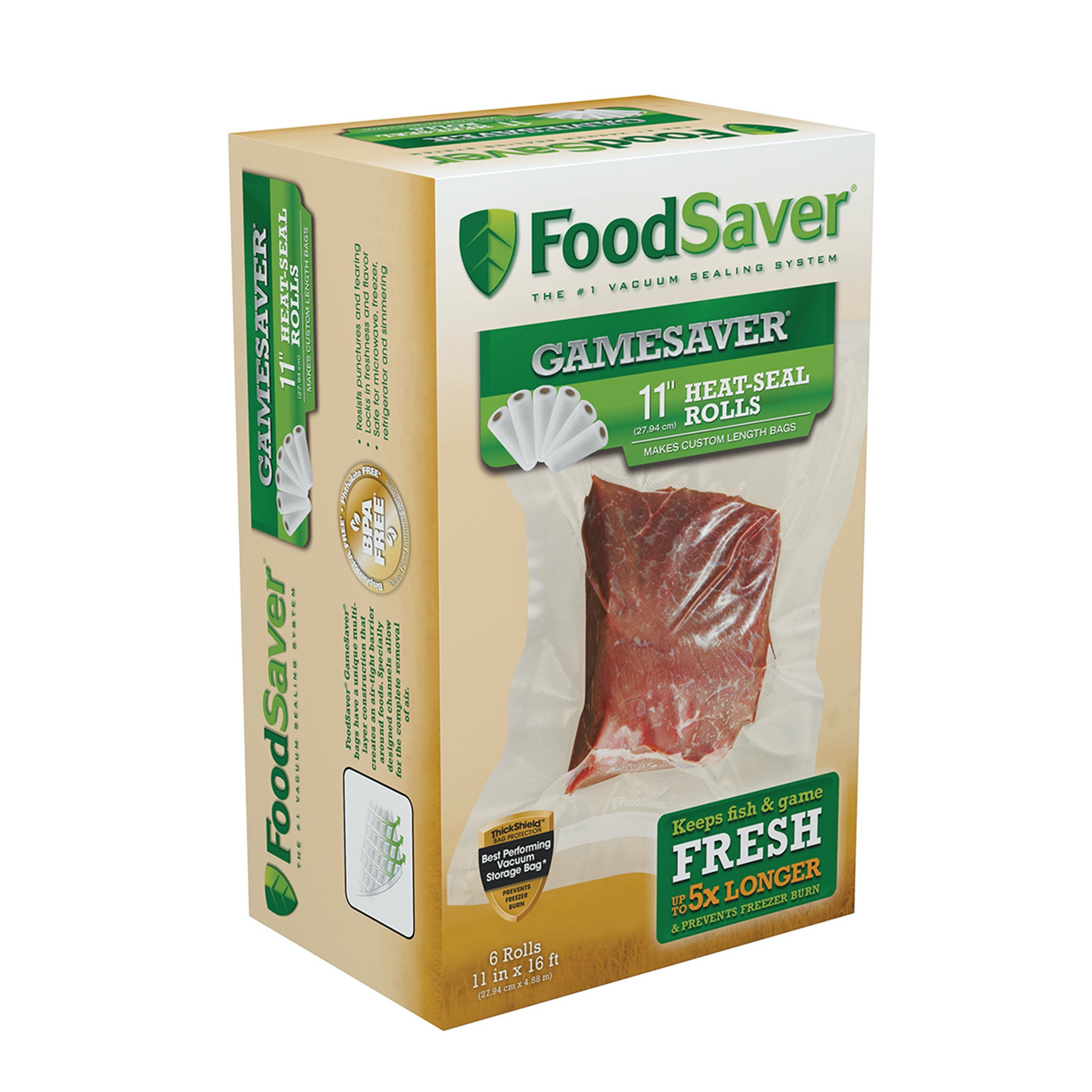 FoodSaver Vacuum Sealer Bags, Rolls for Custom Fit Airtight Food Storage  and Sous Vide, 11 x 16' (Pack of 3) & 1-Quart Precut Vacuum Seal Bags with