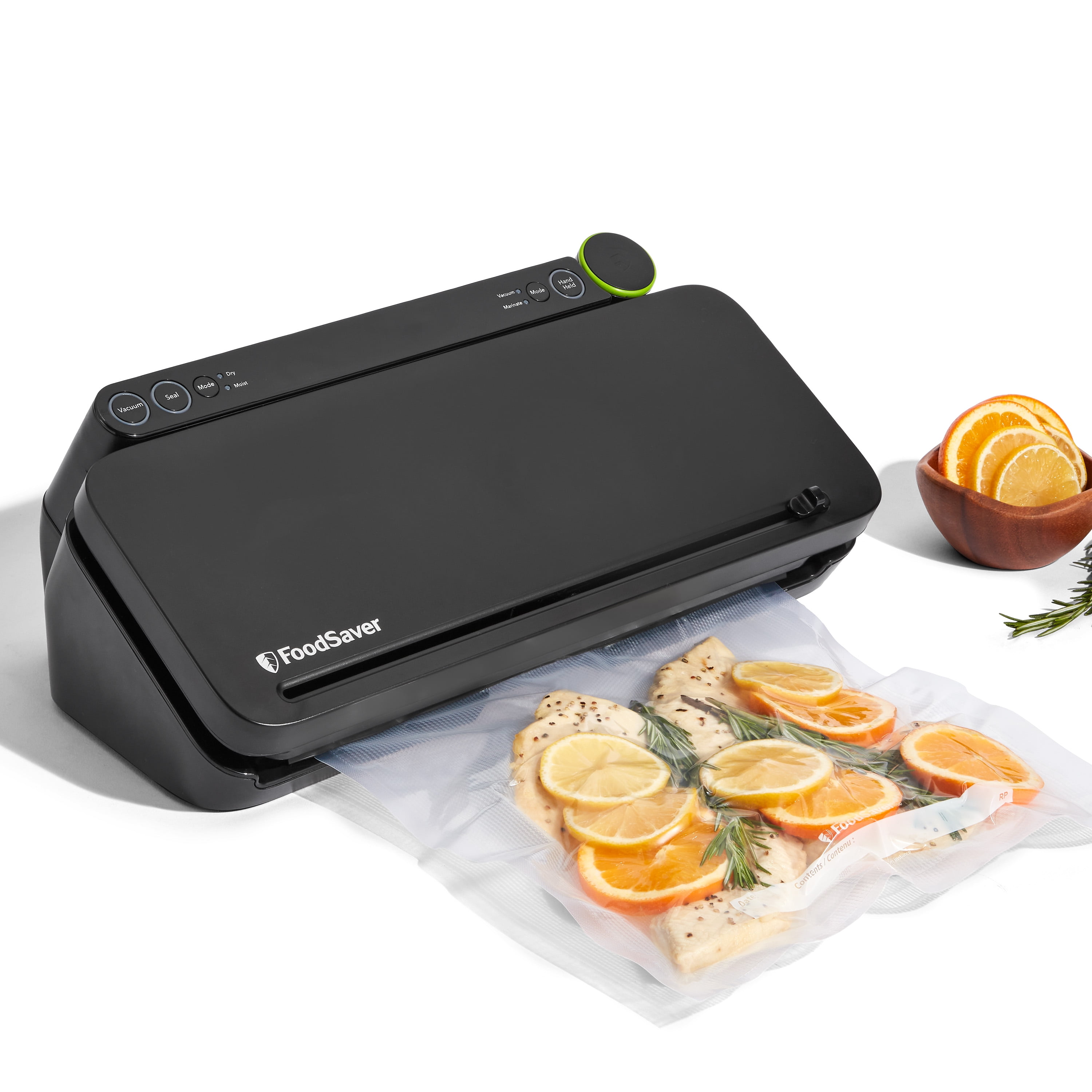 FoodSaver Multi-Use Food Preservation System with Built-In Handheld Sealer,  Matte Black