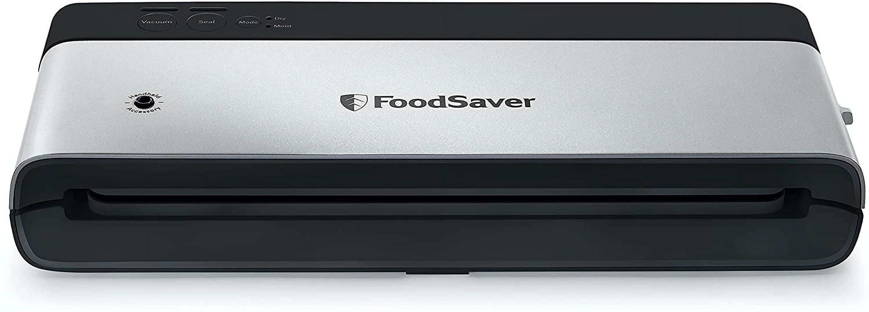 FoodSaver® VS2120 Vacuum Sealing System, Food Vacuum Sealer, Black/Light  Silver