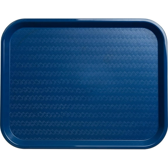 FoodService Products Cafe Fast Food Cafeteria Tray with Patterned Surface for Cafeterias, Fast Food, And Dining Room, Plastic, 17.87 X 14 X 0.98 Inches, Blue