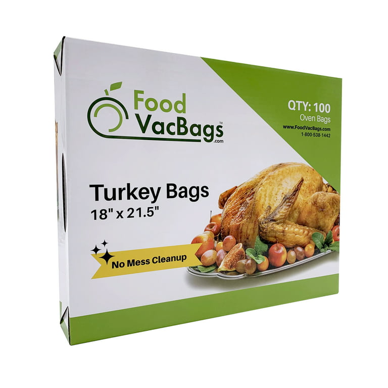 FoodVacBags 18 x 21.5 Large Turkey Bags - 100 Count - Heat